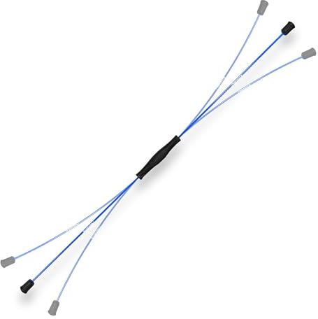 MSPORTS Schwingstab Premium 160 cm – Fitness Swingstick aus Fiberglas für Tiefenmuskulatur, Koordination & Ganzkörpertraining – Rutschfester Griff, Rot oder Blau
