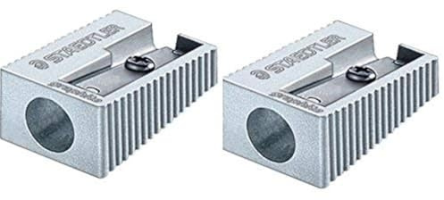 STAEDTLER Einloch-Qualitäts-Aluminium-Anspitzer X (Silber, 2)