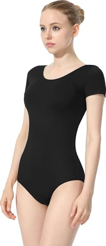 DANSHOW Damen Kurzarm Ballett-Trikot Basic für Tanzteams(4027-06-S)
