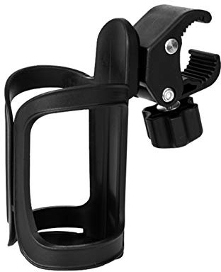 AOBETAK Flaschenhalter Fahrrad, 360 Grad Rotation Ohne Schrauben Bike Cup Halter for Trinkflasche Babyflaschen Fit Fahrrädern, Mountainbike, Kinderwagen und Rollstuhl Schwarz