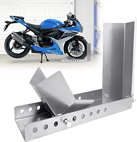 Aufun Motorradwippe Verladehilfe Motorrad Wippe Vorderrad Radhalter Motorradständer Vorderradklemme Motorrad Ständer für Anhänger Transportständer Radwippe (1 Stück)