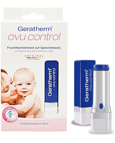 Geratherm ovu control Ovulationstest Speichel | wiederverwendbar | Über 98 % Sensitivität ab 3 Tage vor dem Eisprung: Mini-Mikroskop mit 50-facher Vergrößerung, Ergebnis in 15 Minuten