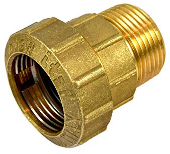 1 Stück Messing Fittings Kupplung 1 Zoll Außengewinde für 32 mm PE-Rohr für Wasserrohr in Garten oder Haus (Messing-Kupplung 1 Zoll AG, 1, Stück)