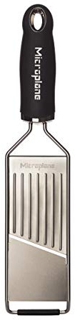 Microplane Profi Gemüsehobel für Kartoffel, Karotte, Gurke, Zucchini und Rote Bete in Schwarz mit Edelstahlklinge