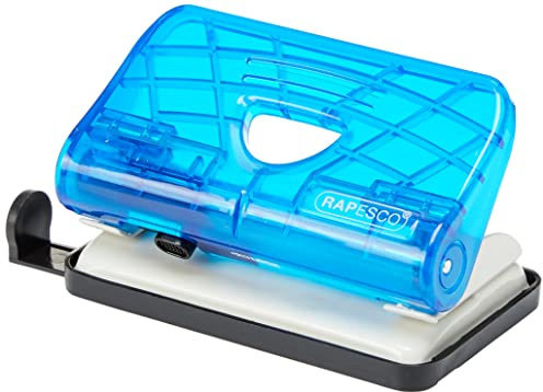Rapesco BC810PST 810-P 2-fach-Locher, 12 Blatt Stanzkapazität, verschiedene Transparente Farben