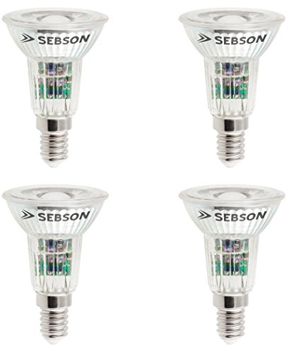 SEBSON E14 LED Lampe 5W COB, ersetzt 50W Halogen, 420 Lumen, warmweiß, LED Spot 46°, Leuchtmittel Strahler 230V, nicht dimmbar, 4er Pack
