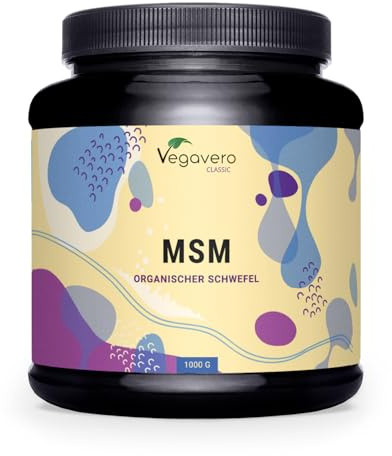 Vegavero MSM Pulver hochdosiert 1000g – Fein kristallines Methylsulfonylmethan Pulver - reiner organischer Schwefel - ohne Zusatzstoffe - Laborgeprüft & vegan