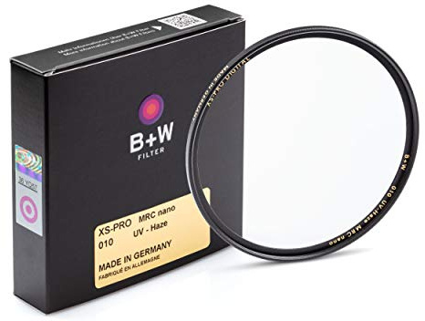 B+W UV-Haze- und Schutz-Filter (62mm, MRC Nano, XS-Pro, 16x vergütet, slim, Premium)