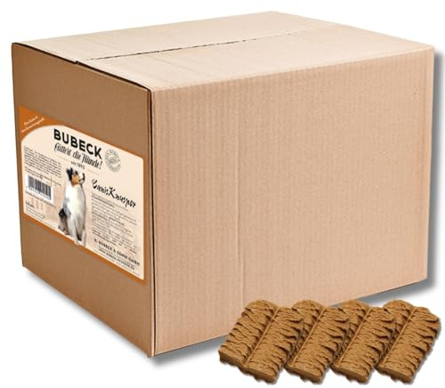 Bubeck - Canis Knusper | Zahnpflegender Hundekuchen - Geflügel, Rind, Schwein, gebacken im Steinofen - Vorratspack 10Kg