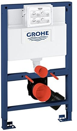 GROHE Rapid SL, Vorwandelement für Wand WC (0,82m hoch, Installationssystem mit Stahlrahmen, komplett vormontiert, inkl. Spülkasten & Befestigungsmaterial, tiefenverstellbar), 38526000