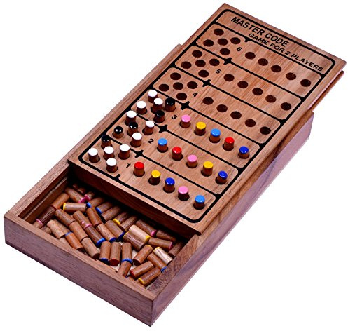 LOGOPLAY Code Finder aus 100% FSC-zertifiziertem Holz | Master Code - Superhirn - Strategiespiel - Denkspiel - Logikspiel - Brettspiel aus Holz für 2 Spieler