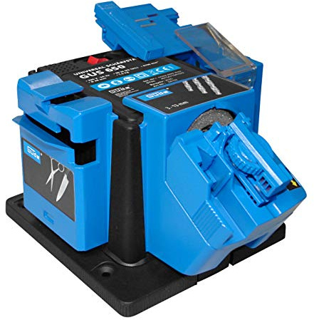 Güde Universal-Schärfstation GUS 650 (65 W, 6700 1/min, diamantbesetzter Schleifstein, Präzisions-Bohrerschleifvorrichtung, Schärfen von Messern, Bohrern, Scheren, Rasenmähermessern und vielem mehr)