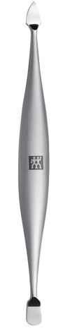 ZWILLING Nagelhautschieber (Nagelreiniger, Doppelinstrument, für natürliche und künstliche Nägel geeignet), Premium, Silber, 125 mm