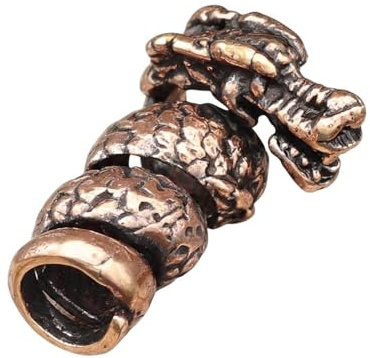 Drachensilber Drache Bartschmuck Bartperle aus Bronze Drachen Großlochperle Haarschmuck Haarperle Schmuck Perle