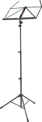 Kirstein Notenständer - Robuster klappbarer Metallständer mit Tasche- Höhenverstellbar von 44-113 cm - Tragetasche mit Schultergurt - Schwarz