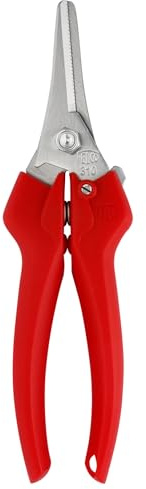 FELCO 310 Ernteschere aus Edelstahl, gebogene 46 mm Klinge, Schnitt bis 10 mm, für Blumen und Obst, ergonomische Griffe, integrierte Feder, leicht und wendig, ideal für enge Stellen