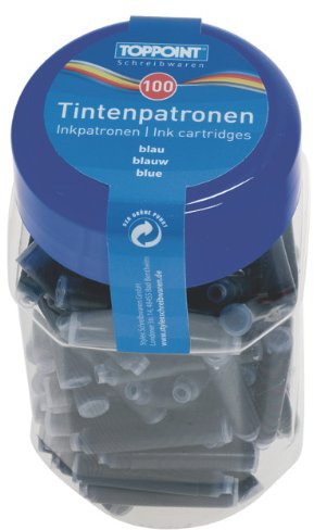 200 (2x 100) Füllerpatronen Patronen für Füller blau
