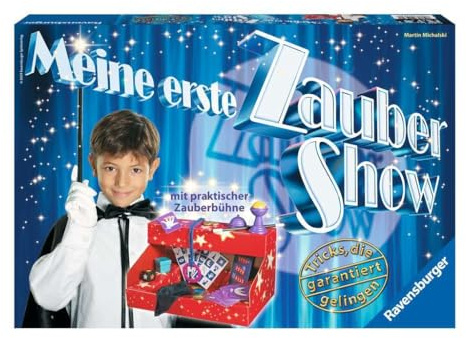 Ravensburger Zauberkasten Meine erste Zaubershow - Kinderspiel ab 6 Jahre | Spiel für 1 Spieler, Zaubertricks für Einsteiger, Mit Zauberbühne, Geschenk für Jungen und Mädchen