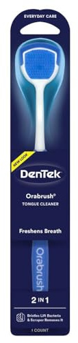 DenTek Orabrush Zungenreiniger, Zungenschaber, Zungenbürste, Mundgeruch, 1 Stück (1 Stück)