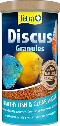 Tetra Discus Granules - Fischfutter für alle Diskusfische, fördert Gesundheit, Farbenpracht und Wachstum, 1 L Dose