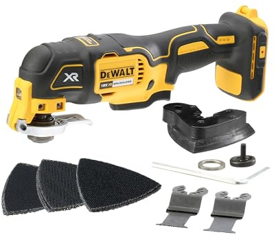 DEWALT 18V ozillierendes Akku-Multi-Tool DCS355N-XJ (bürstenloser Motor,LED-Lampe,30-Tlg. Schleif- und Sägeanwendungen,Lieferung ohne Akku und Ladegerät)