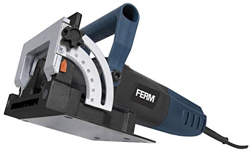 FERM BJM1009 Flachdübelfräse 900W - Mit 50 Lamellendeubel (Größe 20), Sägeblatt und Staubfangsack in einem Robusten Aufbewahrungskoffer