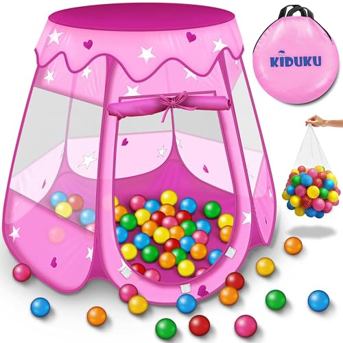 KIDUKU® Bällebad Baby Spielzelt mit 100 Bällen + Tasche Pop-Up Babyzelt | Kinderspielzelt für drinnen und draußen | Kinder Spielhaus | Kinderzelt Indoor / Outdoor | Ballpool für Jungen & Mädchen