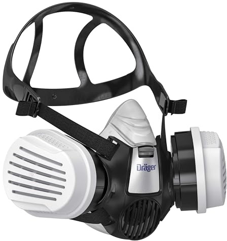 Dräger X-plore 3300 Atemschutzmaske inkl. ABEK1 Hg P3 Kombi-Filter | Halbmaske für Chemiearbeiten - Gasmaske gegen Gase - Dämpfe - Feinstaub - Partikel - Staubmaske - in verschiedenen Größen