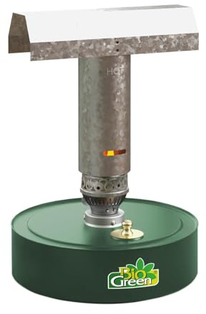 BioGreen Paraffin-Gewächshaus-Heizung WARMAX POWER 4 | max. 300 Watt Heizleistung | für Gewächshäuser bis 4 m² | bis zu 7 Tage Brenndauer/Füllung