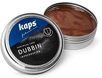 Kaps Dubbin, Hochwertiges Lederfett für Schuhe, zur Lederpflege und Imprägnierung, Natürliches Fett für Taschen und Stiefel, 3 Farben (Braun, 50ml)