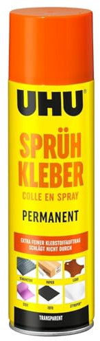 UHU Sprühkleber permanent + transparent, Sprühdose 500ml