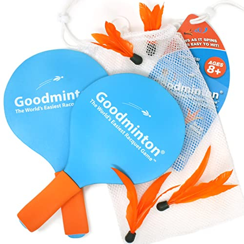 VIAHART Goodminton – Das einfachste Schlägerspiel der Welt – EIN ganzjähriges Paddelspiel für drinnen und draußen, lustiges Paddelspiel-Set für Jungen, Mädchen und Menschen jeden Alters