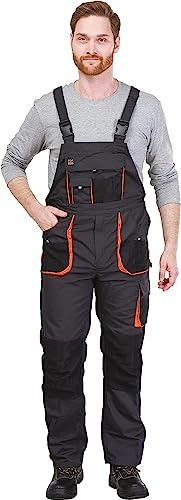 Reis Foreco-B_Sbp50 Foreco Latzhose, Größe 50, Steel-Black/Orange