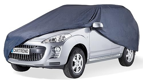cartrend Vollgarage "New Generation", Auto Abdeckplane, wetterfeste, waschbare Abdeckung, Polyester blau, mit Aufbewahrungstasche, für SUV, 503 x 213 x 172 cm