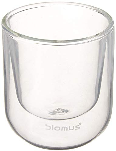 blomus Espresso-Gläser 2er-Set -NERO- | Doppelwandige Thermogläser aus Glas | 50 ml | Farbe Clear | 6B x 6,5H x 6T cm