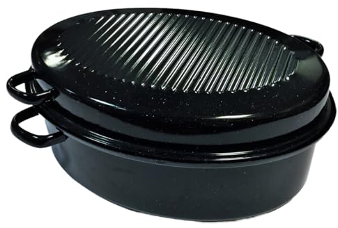 Kochstar K32711042 Kasserolle Schmortopf Emaille 42 cm schwarz