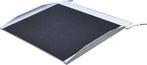 JWS Rollstuhlrampe 61 cm – Aluminium Auffahrrampe klappbar & tragbar, rutschfest, 270 kg Tragkraft – barrierefrei für Rollstuhl, Rollator & Scooter