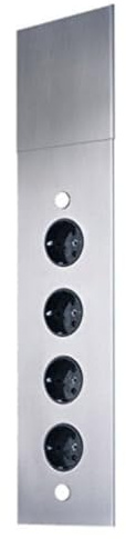 THEBO ST 3007 Steckdosenelement Edelstahl 4-fach Steckdosenleiste