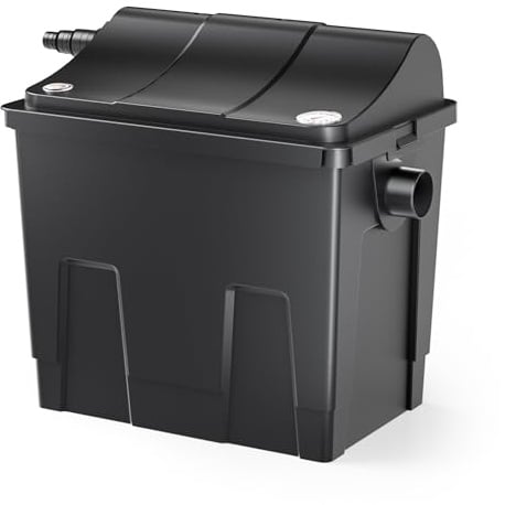 SunSun CBF-200A Bioteichfilter mit 1 Kammer-System für Koi Teich, 6.000 l/h inkl Filtermaterial Biofilter Bio Teichfilter Durchlauffilter Filteranlage