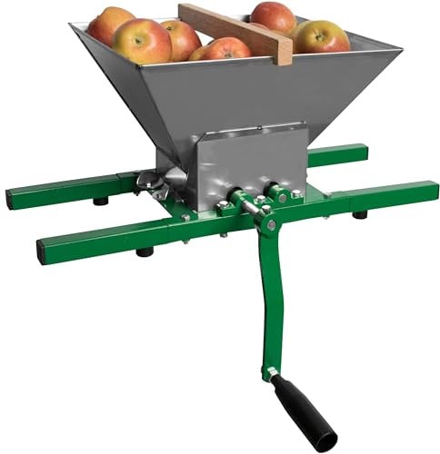 Güde Obstmühle OM 7 (7 Liter Fassungsvermögen, rostfreier Einfülltrichter 300 x 340 mm, Aluminium-Schneidwerk & -Quetschwalze, zum Aufsetzen auf Saft- & Beerenpressen, großdimensionierte Kurbel)