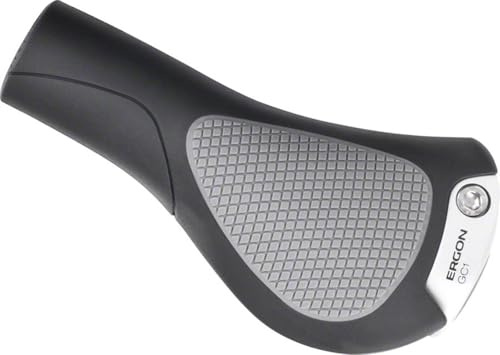 Ergon - GC1 Lock-on Fahrradgriffe | Regular kompatibel | für Touring und MTB Fahrräder | Large | Schwarz