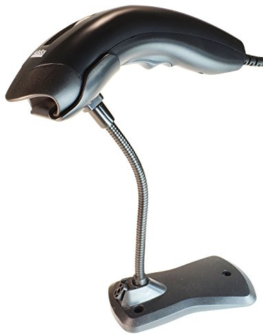 Albasca USB Handscanner MK-1000 Barcode-Scanner -MIT STÄNDER- bis 390mm Leseabstand - 270 Scans/Sek. 32bit schnell, hochauflösend, liest auch die GS1 Codes