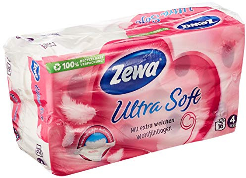 Zewa Ultra Soft Toilettenpapier 4-lagig (16 Rollen x je 150 Blatt)