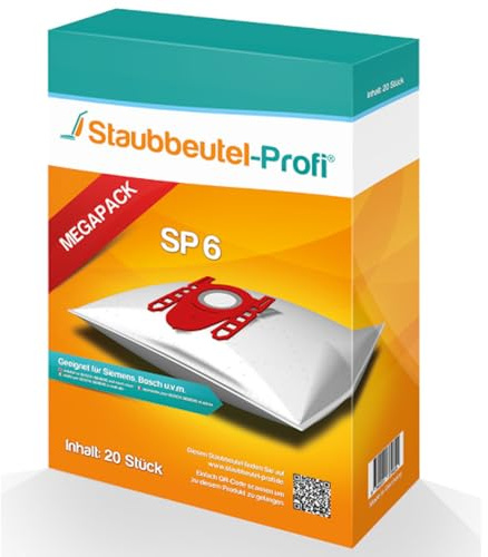 20 Staubsaugerbeutel geeignet für Siemens Q5.0 extreme Silence Power Bodenstaubsauger VSQ5X500, VSQ5X1230, VSQ5 X 12 M1,VSZ3XTRM11 von Staubbeutel-Profi® kompatibel mit Swirl S62 / S67
