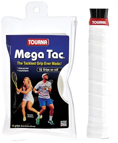 Unique Tennis Griffbänder Mega Tac Weiß 10er, MT-10XL-W