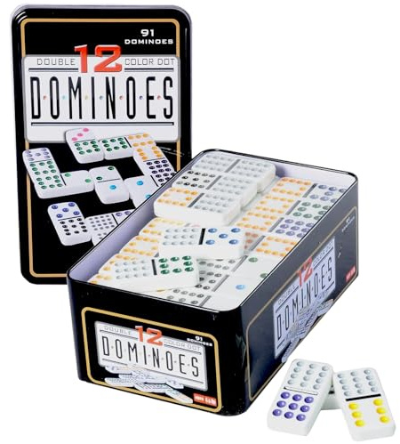 GMMH Domino in Metalldose, 91 Spielsteine