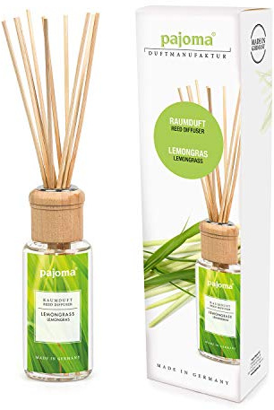 pajoma® Raumduft Diffuser Lemongras 100 ml, langlebiger Duft in dekorativer Geschenkverpackung