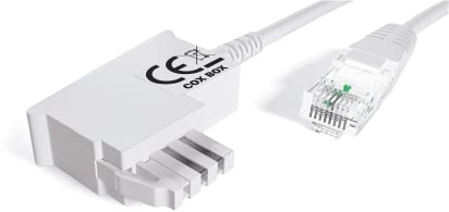 COXBOX 8 m DSL Kabel Fritzbox, Speedport, Easybox - TAE Kabel RJ45 weiß - VDSL ADSL WLAN Router-Kabel mit Twisted Pair für eine zuverlässige Verbindung