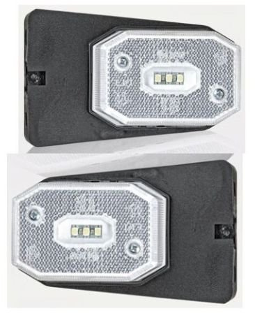 Friso Begrenzungsleuchten Umrissleuchten Seitenmarkierungsleuchten Positionsleuchten mit Halter LED weiß 1 Set=2 Stück Anhänger LKW Wohnwagen Nutzfahrzeuge Trailer