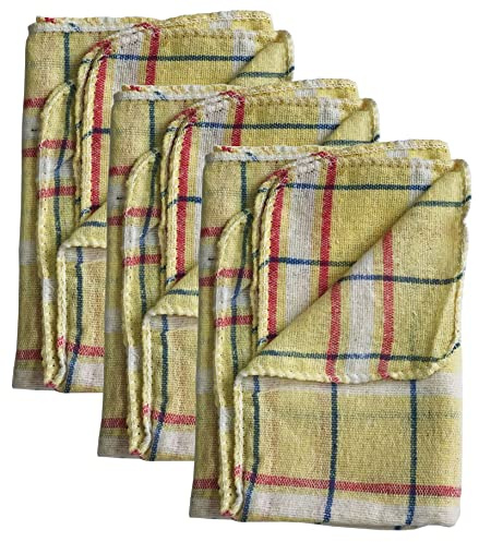 ILODA 3 x 2 Staubtücher aus 100% Baumwolle ca. 35x35cm, Staubtuch, Baumwolltuch flauschig und weich, Pflegetuch waschbar